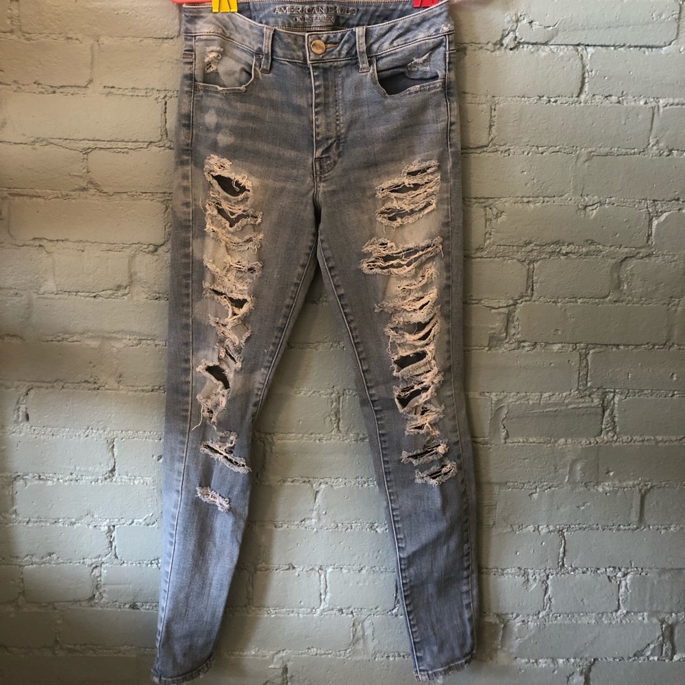 Distressed American Eagle Jeans
